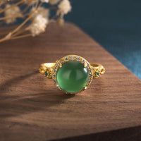 Glücksring aus grüner Jade von KarmaRipple 