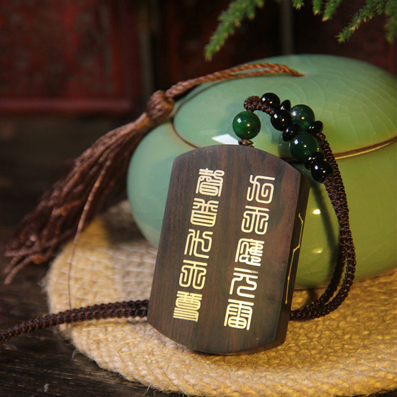 KarmaRipple's 999 Sterling Silver Ebony Wood Red Sandalwood Yin Yang Bagua Balance Pendant Necklace p6