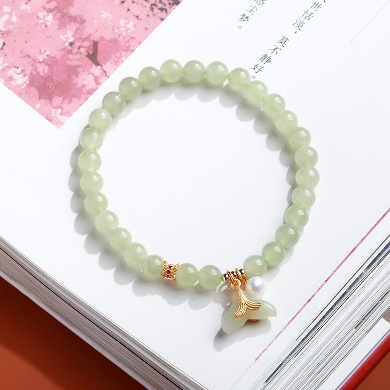 KarmaRipple's 925 Sterling Silver Plated Gold Authentic Hetian Jade Bead Gourd Lotus Bamboo Fu Character Fortune Bracelet p47