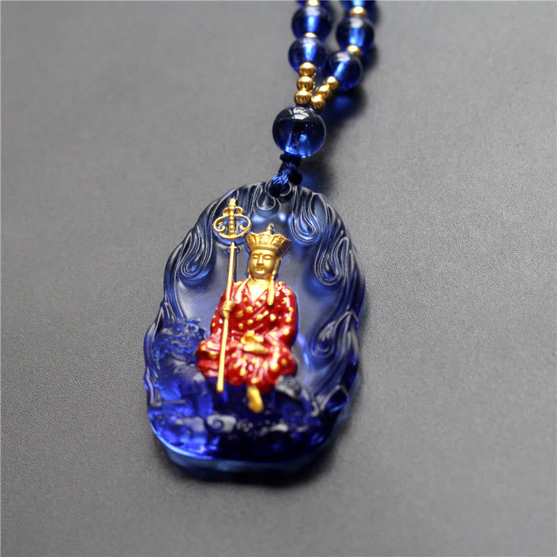 KarmaRipple's Ksitigarbha Buddha Liuli Gemstone Compassion Amulet Pendant Necklace p15
