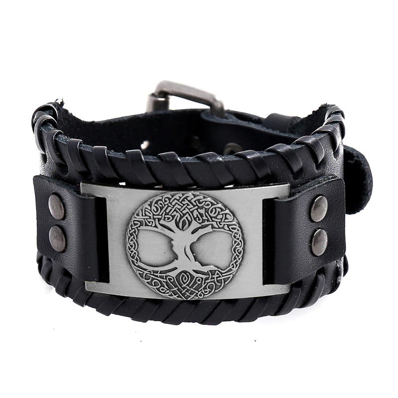KarmaRipple's Fortunate Tree Of Life Balance Leather Bracelet p2