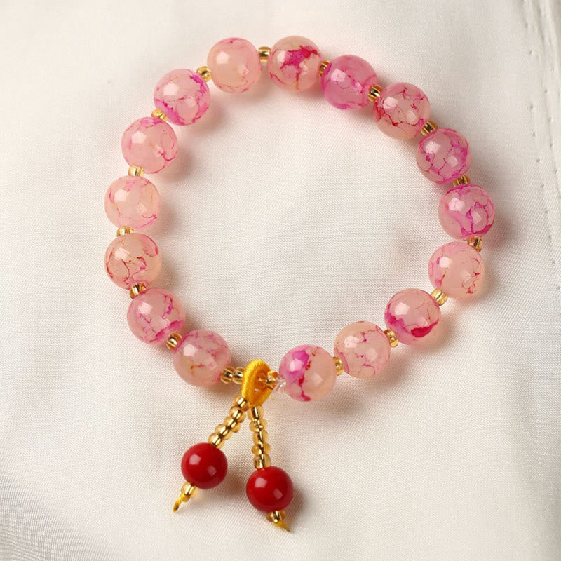 KarmaRipple's Liuli Glass Bead Blessing Balance Bracelet p13