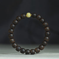 KarmaRipples seltenes Armband aus Brunei-Adlerholz und Bernstein „Balance, Frieden, Ruhe“