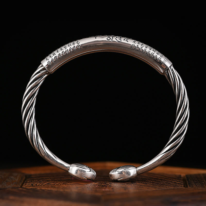 KarmaRipple's Tibetan Om Mani Padme Hum Heart Sutra Purity Cuff Bracelet p8