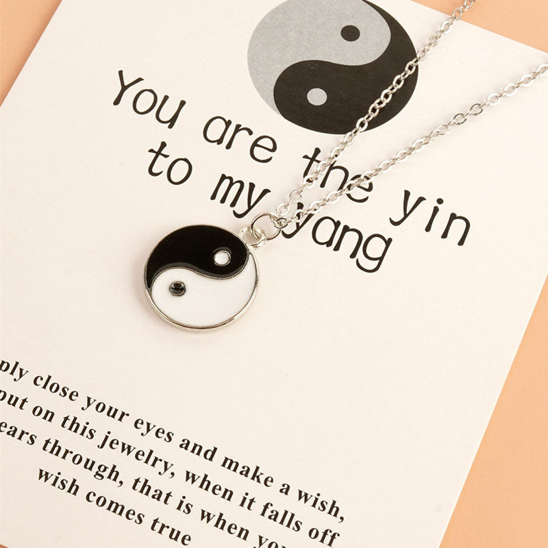 KarmaRipple's 2Pcs Yin Yang Balance Balance Pendant Necklace p4