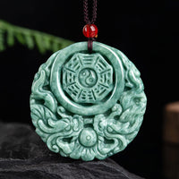 KarmaRipples Halskette mit Drachen-Jade-Anhänger und Yin-Yang-Balance