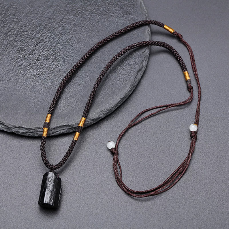 KarmaRipple's Authentic Black Tourmaline Positive Rope Pendant Necklace p2