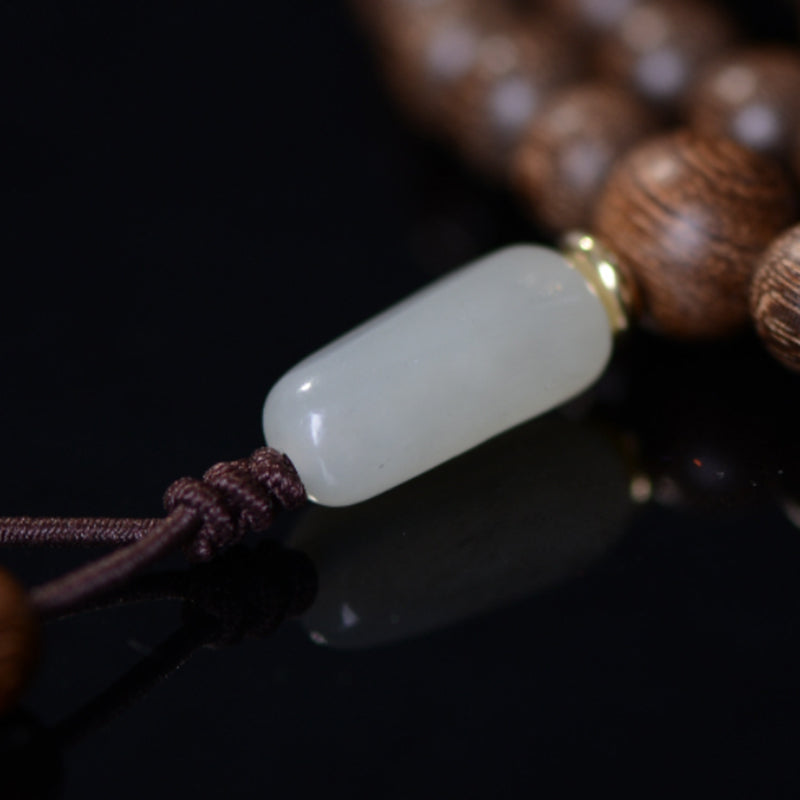 KarmaRipple's 108 Mala Beadwork Rosewood Jade Calm Bracelet p10