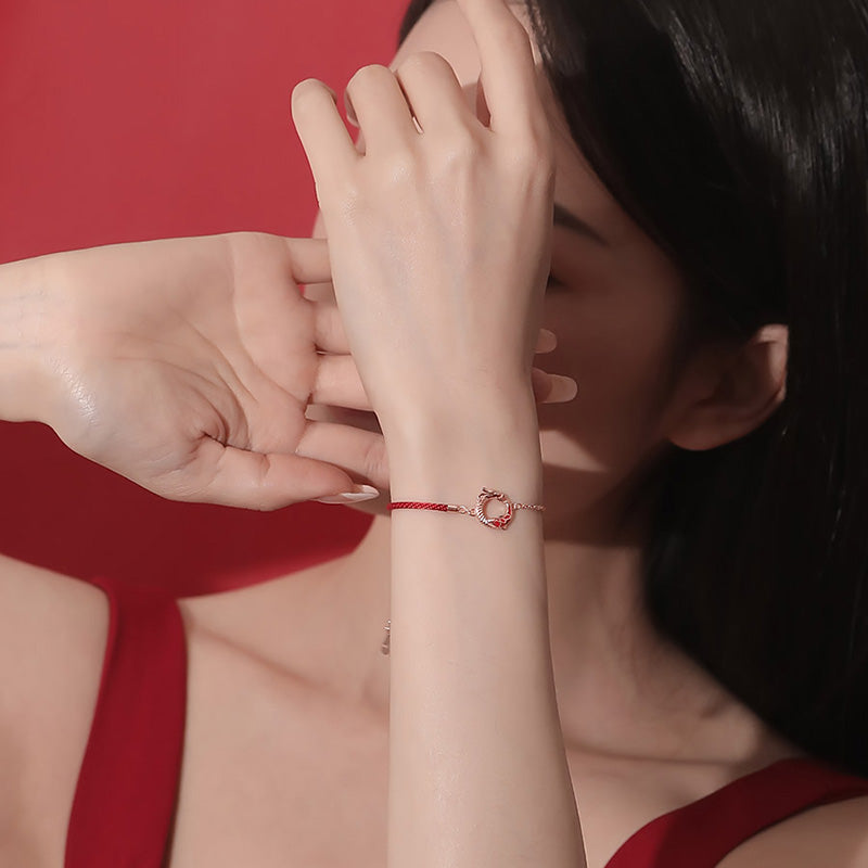 KarmaRipple's 925 Sterling Silver Year Of The Dragon Bronze Koi Fish Fortune Protection Bracelet p8