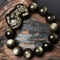 FengShui PiXiu-Schutzarmband aus goldenem Obsidian von KarmaRipple