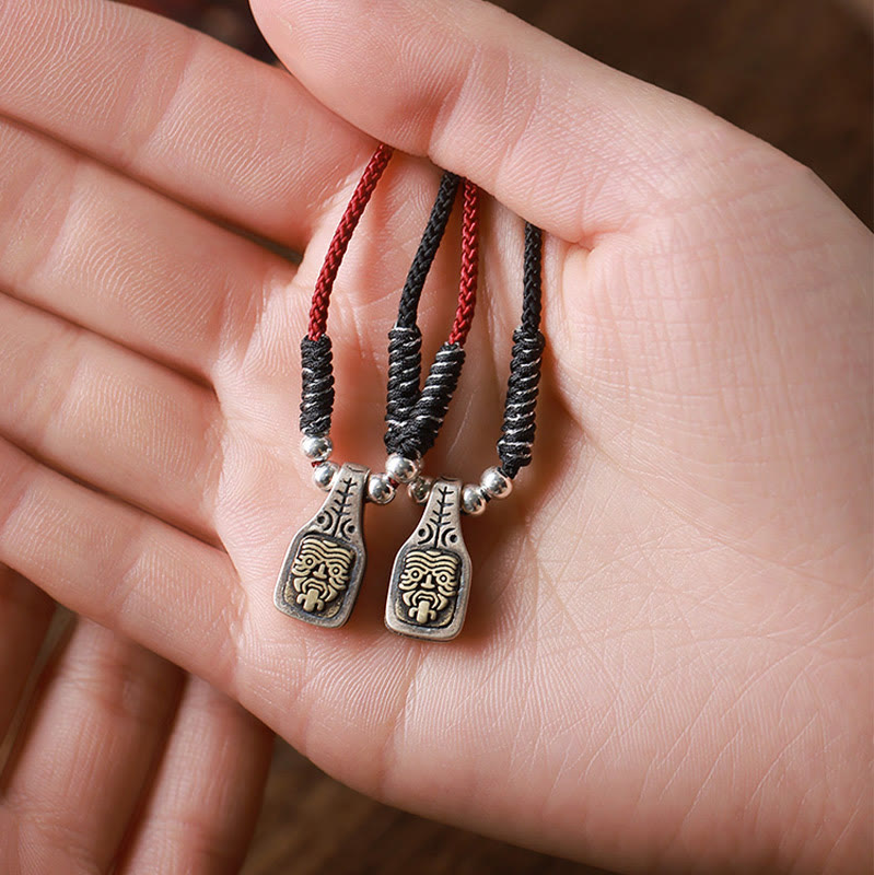 KarmaRipple's Tibetan 925 Sterling Silver Zakiram Goddess of Wealth Protection Rope Pendant Necklace p9