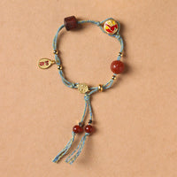 KarmaRipples handgefertigtes Glückswolken-Armband aus Hetian-Jade mit Fu-Charakter, Glücksseil