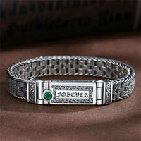 KarmaRipples tibetisches Om Mani Padme Hum-Blumendesign aus der Tang-Dynastie, bronzefarbenes Friedenskettenarmband