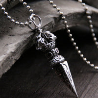KarmaRipples Halskette mit Vajra-Anhänger aus 925er Sterlingsilber mit spiritueller Kraft