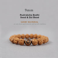 KarmaRipples Tibet Rudraksha Bodhi Seed Dzi Bead Bernstein Türkis Reichtum Armband