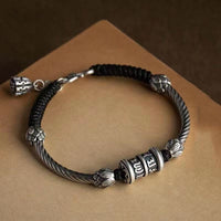 KarmaRipples Om Mani Padme Hum Lotus Peace Gewebtes Armband